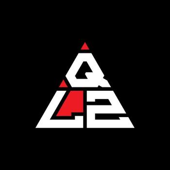 QLZ triangle letter logo design with triangle shape. QLZ triangle logo design monogram. QLZ triangle vector logo template with red color. QLZ triangular logo Simple, Elegant, and Luxurious Logo.