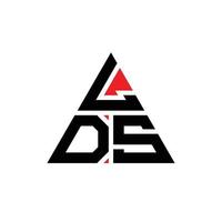 LDS triangle letter logo design with triangle shape. LDS triangle logo design monogram. LDS triangle vector logo template with red color. LDS triangular logo Simple, Elegant, and Luxurious Logo.