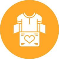 Clothes Donation Glyph Circle Background Icon vector