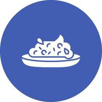 Chutney Glyph Circle Background Icon vector