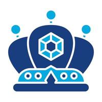 Crown Glyph Two Color Icon vector