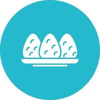 Coxinha Glyph Circle Background Icon vector