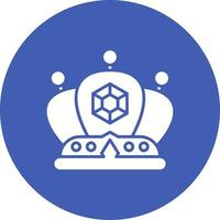 Crown Glyph Circle Background Icon vector