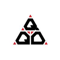 diseño de logotipo de letra triangular qqo con forma de triángulo. monograma de diseño del logotipo del triángulo qqo. plantilla de logotipo de vector de triángulo qqo con color rojo. logotipo triangular qqo logotipo simple, elegante y lujoso.