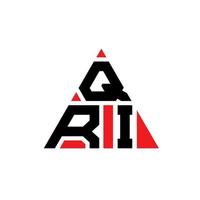 QRI triangle letter logo design with triangle shape. QRI triangle logo design monogram. QRI triangle vector logo template with red color. QRI triangular logo Simple, Elegant, and Luxurious Logo.