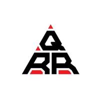 qrr diseño de logotipo de letra triangular con forma de triángulo. monograma de diseño del logotipo del triángulo qrr. plantilla de logotipo de vector de triángulo qrr con color rojo. logotipo triangular qrr logotipo simple, elegante y lujoso.