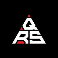 QRS triangle letter logo design with triangle shape. QRS triangle logo design monogram. QRS triangle vector logo template with red color. QRS triangular logo Simple, Elegant, and Luxurious Logo.
