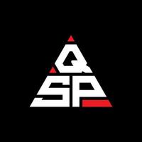 QSP triangle letter logo design with triangle shape. QSP triangle logo design monogram. QSP triangle vector logo template with red color. QSP triangular logo Simple, Elegant, and Luxurious Logo.