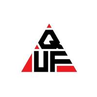 diseño de logotipo de letra de triángulo quf con forma de triángulo. monograma de diseño de logotipo de triángulo quf. plantilla de logotipo de vector de triángulo quf con color rojo. logotipo triangular quf logotipo simple, elegante y lujoso.