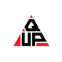 qup diseño de logotipo de letra triangular con forma de triángulo. monograma de diseño de logotipo de triángulo qup. plantilla de logotipo de vector de triángulo qup con color rojo. logotipo triangular qup logotipo simple, elegante y lujoso.