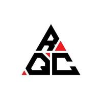 diseño de logotipo de letra triangular rqc con forma de triángulo. monograma de diseño de logotipo de triángulo rqc. plantilla de logotipo de vector de triángulo rqc con color rojo. logotipo triangular rqc logotipo simple, elegante y lujoso.