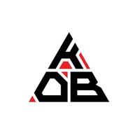 diseño de logotipo de letra triangular kob con forma de triángulo. monograma de diseño del logotipo del triángulo kob. plantilla de logotipo de vector de triángulo kob con color rojo. logo triangular kob logo simple, elegante y lujoso.