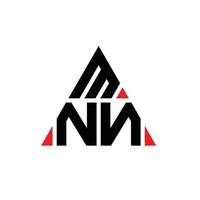 diseño de logotipo de letra de triángulo mnn con forma de triángulo. monograma de diseño de logotipo de triángulo mnn. plantilla de logotipo de vector de triángulo mnn con color rojo. logotipo triangular mnn logotipo simple, elegante y lujoso.