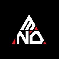 diseño de logotipo de letra triangular mno con forma de triángulo. monograma de diseño de logotipo de triángulo mno. plantilla de logotipo de vector de triángulo mno con color rojo. logotipo triangular mno logotipo simple, elegante y lujoso.