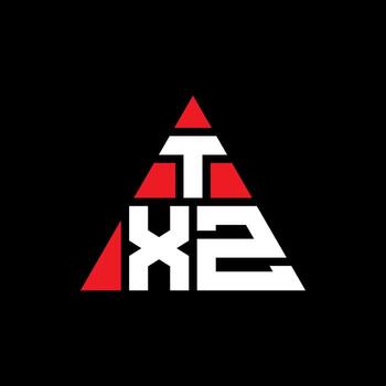 TXZ triangle letter logo design with triangle shape. TXZ triangle logo design monogram. TXZ triangle vector logo template with red color. TXZ triangular logo Simple, Elegant, and Luxurious Logo.