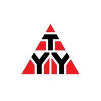 TYY triangle letter logo design with triangle shape. TYY triangle logo design monogram. TYY triangle vector logo template with red color. TYY triangular logo Simple, Elegant, and Luxurious Logo.