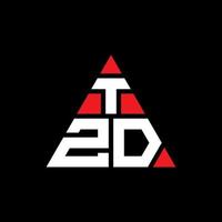 TZD triangle letter logo design with triangle shape. TZD triangle logo design monogram. TZD triangle vector logo template with red color. TZD triangular logo Simple, Elegant, and Luxurious Logo.