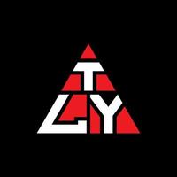 diseño de logotipo de letra de triángulo tly con forma de triángulo. monograma de diseño de logotipo de triángulo tly. plantilla de logotipo de vector de triángulo tly con color rojo. logotipo triangular tly logotipo simple, elegante y lujoso.