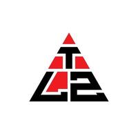 diseño de logotipo de letra triangular tlz con forma de triángulo. monograma de diseño de logotipo de triángulo tlz. plantilla de logotipo de vector de triángulo tlz con color rojo. logotipo triangular tlz logotipo simple, elegante y lujoso.
