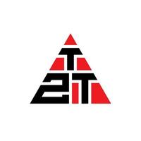 diseño de logotipo de letra triangular tzt con forma de triángulo. monograma de diseño de logotipo de triángulo tzt. plantilla de logotipo de vector de triángulo tzt con color rojo. logotipo triangular tzt logotipo simple, elegante y lujoso.