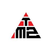 diseño de logotipo de letra triangular tmz con forma de triángulo. monograma de diseño de logotipo de triángulo tmz. plantilla de logotipo de vector de triángulo tmz con color rojo. logotipo triangular tmz logotipo simple, elegante y lujoso.