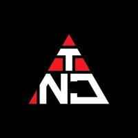 diseño de logotipo de letra triangular tnj con forma de triángulo. monograma de diseño de logotipo de triángulo tnj. plantilla de logotipo de vector de triángulo tnj con color rojo. logotipo triangular tnj logotipo simple, elegante y lujoso.