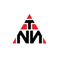 TNN triangle letter logo design with triangle shape. TNN triangle logo design monogram. TNN triangle vector logo template with red color. TNN triangular logo Simple, Elegant, and Luxurious Logo.