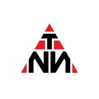 diseño de logotipo de letra de triángulo tnn con forma de triángulo. monograma de diseño de logotipo de triángulo tnn. plantilla de logotipo de vector de triángulo tnn con color rojo. logotipo triangular tnn logotipo simple, elegante y lujoso.