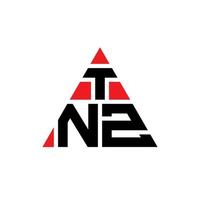 diseño de logotipo de letra triangular tnz con forma de triángulo. monograma de diseño de logotipo de triángulo tnz. plantilla de logotipo de vector de triángulo tnz con color rojo. logotipo triangular tnz logotipo simple, elegante y lujoso.