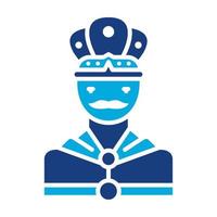 King Glyph Two Color Icon vector