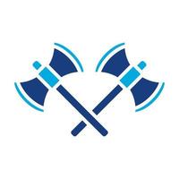 Axe Glyph Two Color Icon vector