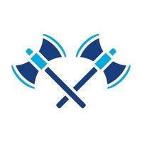 Axe Glyph Two Color Icon vector