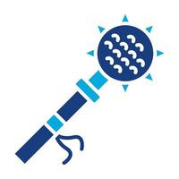 Mace Glyph Two Color Icon vector