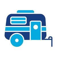 Caravan Glyph Two Color Icon vector