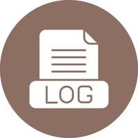 Logs Glyph Circle Background Icon vector