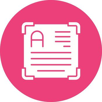 icono de fondo de círculo de glifo de editor de texto vector