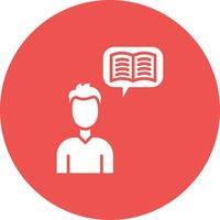 User Story Glyph Circle Background Icon vector