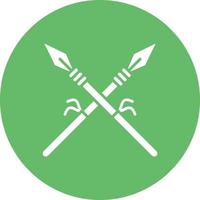 Lance Glyph Circle Background Icon vector