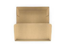 blank packaging boxes - open mockup, isolated on white background photo