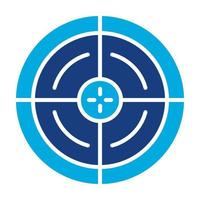 Aim Glyph Two Color Icon vector