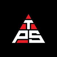 diseño de logotipo de letra triangular tps con forma de triángulo. monograma de diseño de logotipo de triángulo tps. plantilla de logotipo de vector de triángulo tps con color rojo. logotipo triangular tps logotipo simple, elegante y lujoso.