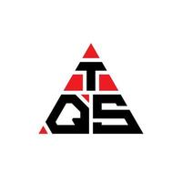 diseño de logotipo de letra triangular tqs con forma de triángulo. monograma de diseño de logotipo de triángulo tqs. plantilla de logotipo de vector de triángulo tqs con color rojo. logotipo triangular tqs logotipo simple, elegante y lujoso.