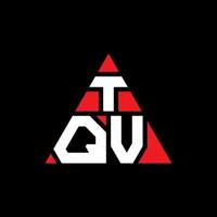 diseño de logotipo de letra triangular tqv con forma de triángulo. monograma de diseño de logotipo de triángulo tqv. plantilla de logotipo de vector de triángulo tqv con color rojo. logotipo triangular tqv logotipo simple, elegante y lujoso.