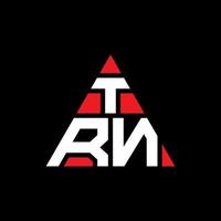 diseño de logotipo de letra de triángulo trn con forma de triángulo. monograma de diseño de logotipo de triángulo trn. plantilla de logotipo de vector de triángulo trn con color rojo. logotipo triangular trn logotipo simple, elegante y lujoso.