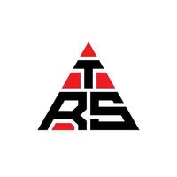 diseño de logotipo de letra triangular trs con forma de triángulo. monograma de diseño de logotipo de triángulo trs. plantilla de logotipo de vector de triángulo trs con color rojo. logotipo triangular trs logotipo simple, elegante y lujoso.