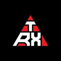 TRX triangle letter logo design with triangle shape. TRX triangle logo design monogram. TRX triangle vector logo template with red color. TRX triangular logo Simple, Elegant, and Luxurious Logo.