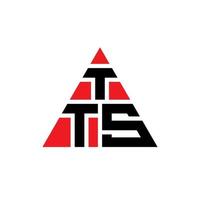 diseño de logotipo de letra triangular tts con forma de triángulo. monograma de diseño de logotipo de triángulo tts. plantilla de logotipo de vector de triángulo tts con color rojo. logotipo triangular tts logotipo simple, elegante y lujoso.