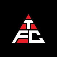 diseño de logotipo de letra triangular tfc con forma de triángulo. monograma de diseño de logotipo de triángulo tfc. plantilla de logotipo de vector de triángulo tfc con color rojo. logotipo triangular tfc logotipo simple, elegante y lujoso.