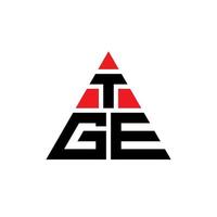diseño de logotipo de letra de triángulo tge con forma de triángulo. monograma de diseño de logotipo de triángulo tge. plantilla de logotipo de vector de triángulo tge con color rojo. logotipo triangular tge logotipo simple, elegante y lujoso.
