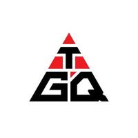 diseño de logotipo de letra triangular tgq con forma de triángulo. monograma de diseño de logotipo de triángulo tgq. plantilla de logotipo de vector de triángulo tgq con color rojo. logotipo triangular tgq logotipo simple, elegante y lujoso.